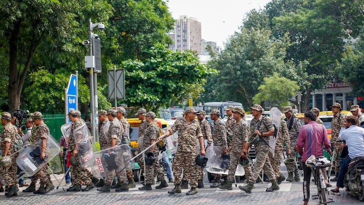 CJP Delhi protest live updates: Connaught Place deserted, security beefed up across central Delhi amid protest