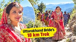 Uttarakhand bride treks 18 km in heavy lehenga, appeals to CM Dhami for village road connectivity