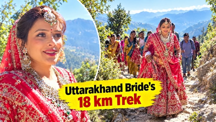 Uttarakhand bride treks 18 km in heavy lehenga, appeals to CM Dhami for village road connectivity