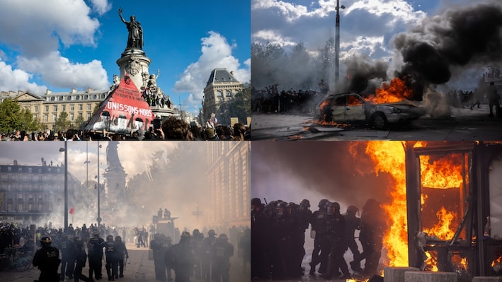 Over 410,000 march across France over cost of living; police use tear gas, water cannons in Paris