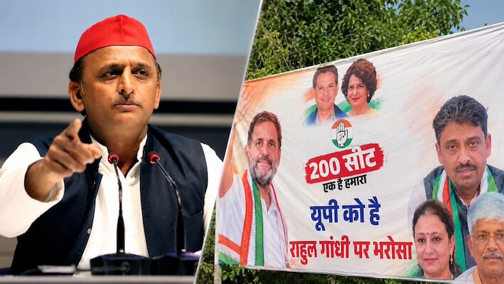 UP Assembly elections 2027: Why Akhilesh Yadav calls Congress’ ‘200 seats’ posters a BJP plot