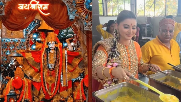 Watch: Urvashi Rautela serves prasad to devotees at Uttarakhand's historic Shri Sidhbali Baba Dham Mandir, video goes viral
