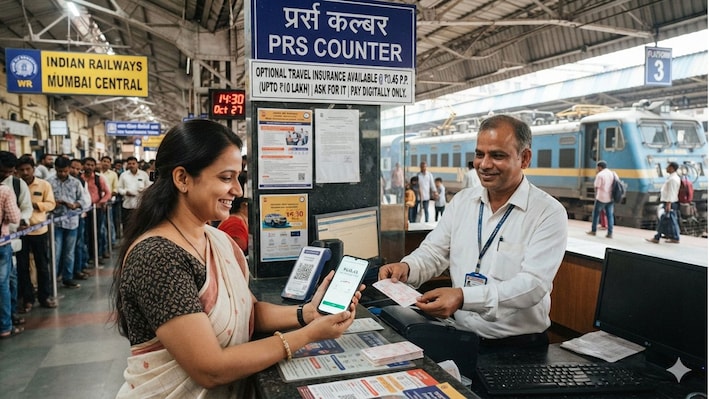 10 lakh rail travel insurance coverage for passengers at ticket counters at just 45 paise -- Check key details
